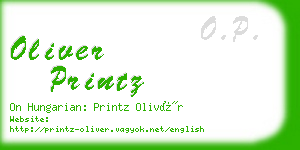 oliver printz business card